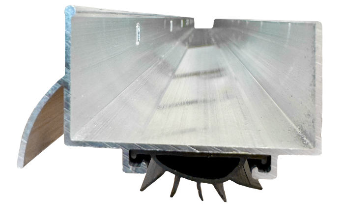 Door Shoe 1-3/4"Wx1-1/4"Hx36"L Aluminum w/Vinyl Insert Calgary 1