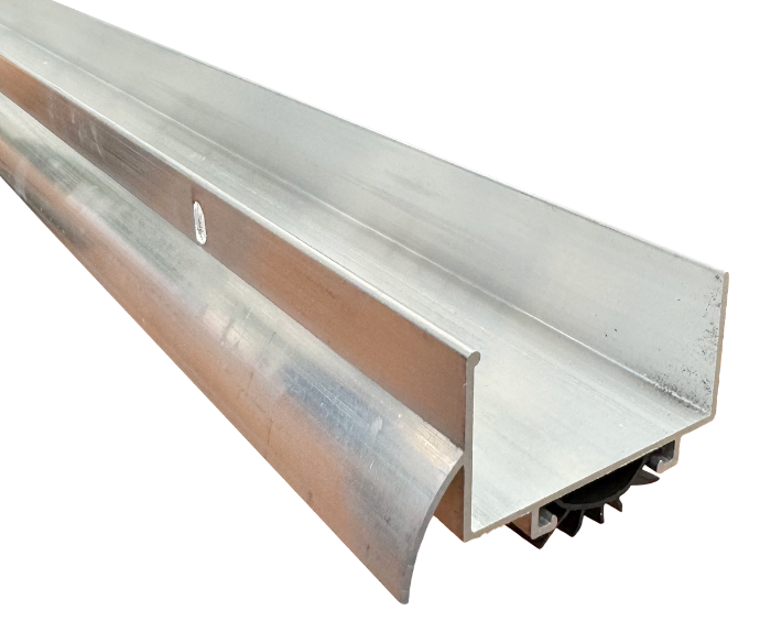 Door Shoe 1-3/4"Wx1-1/4"Hx36"L Aluminum w/Vinyl Insert Calgary 3