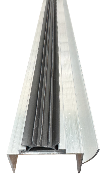 Door Shoe 1-3/4"Wx1-1/4"Hx36"L Aluminum w/Vinyl Insert Calgary 5