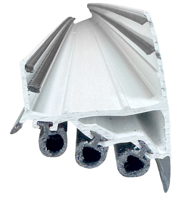 Door Shoe Rubber Sweep, 36"L, White Calgary 4