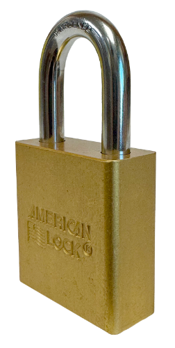 Aluminum Padlock 1-3/4" Body 5/16" Shackle Diameter 1-1/8" Shackle Length Yellow Calgary 3