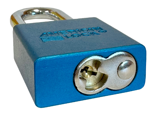 Aluminum Padlock 1-3/4" Body 5/16" Shackle Diameter 2" Shackle Length Blue, Calgary 5