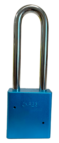 Aluminum Padlock 1-3/4" Body 3" Shackle Length 5/16" Shackle Diameter Blue Calgary 4