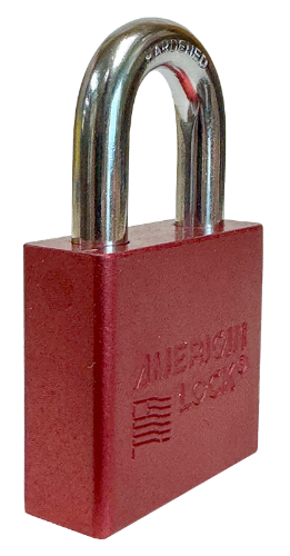 Alum Padlock 2" Body 1-1/8" Shackle Length 3/8" Shackle Diameter Red, Calgary 2