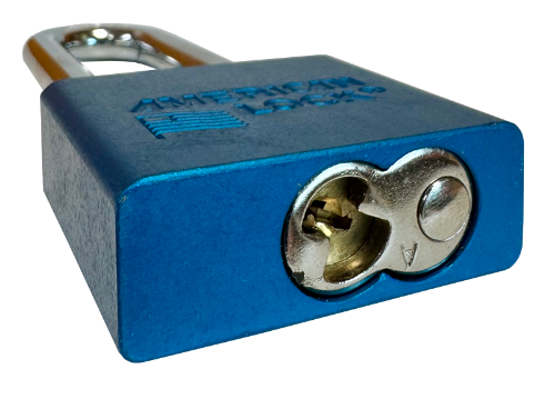 Alum Padlock 2" Body 3" Shackle Length 3/8" Shackle Diameter Blue Calgary 2