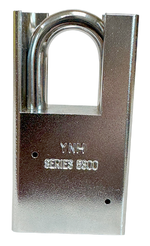 Solid Steel Shroud Padlock 1-3/4" Body 1-1/8" Shackle Length 5/16" Shackle Diameter, Calgary 4