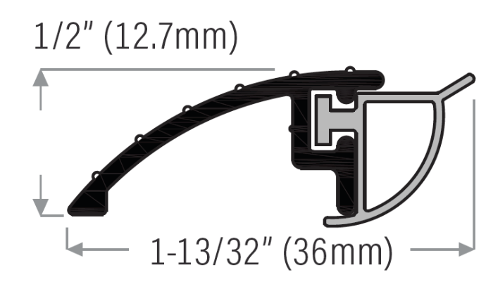 Residential Sill Door Bumper Weatherstrip Seal Calgary Sizing Chart