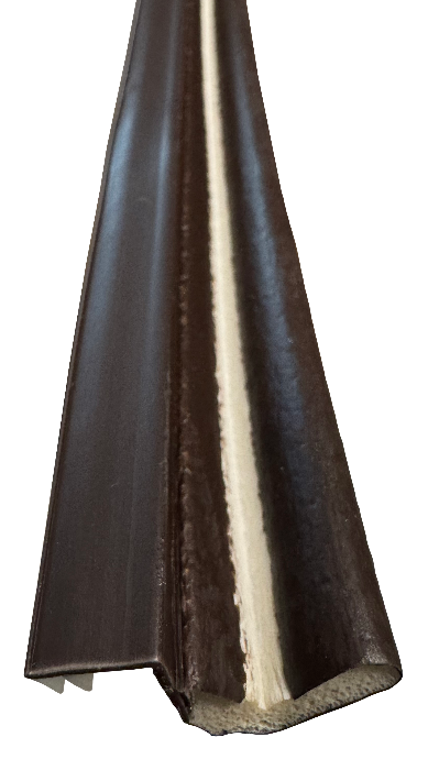 Residential brown single door, kerf weatherstrip Calgary 2
