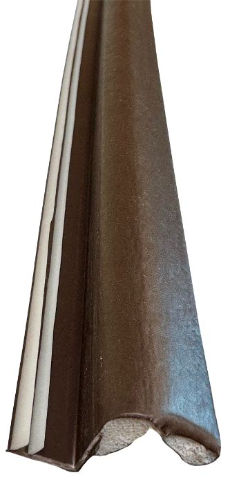 Residential brown single door, kerf weatherstrip Calgary 3