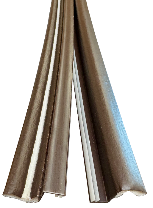 Residential brown single door, kerf weatherstrip Calgary 1