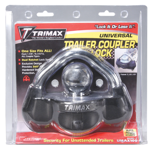 TRIMAX-073 Premium Universal Solid Hardened Steel Coupler Lock Calgary 3