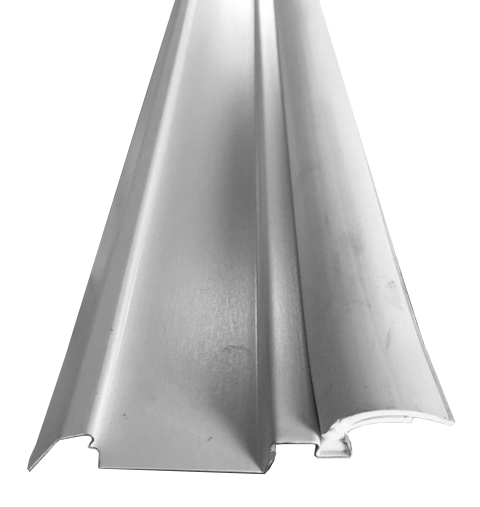 Garage Door Edge Weatherstrip Steel Width is 2-1/8" Rubber Width is 1-1/8" Length 8' 6" White