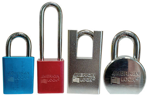 American padlocks for lock out tag out and securing equipment