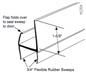 Flexible Screen Door L-Shaped Sweep, Calgary Sizing Chart