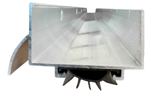 Door Shoe 1-3/4"Wx1-1/4"Hx36"L Aluminum w/Vinyl Insert Calgary 1