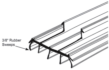 Door Sweep, 1-3/4"W x 3/8"H Rubber Sweeps, 36", Calgary Sizing Chart