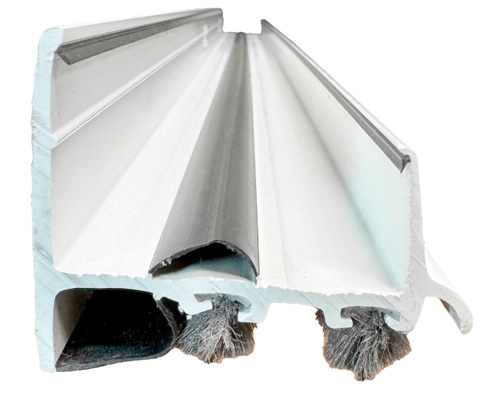 Door Shoe, 1-3/4"W x  1-3/4"H, 35-3/4" Long, White Calgary 1
