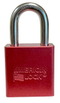 Aluminum Padlock 1-3/4" Body 5/16" Shackle Diameter 1-1/8" Shackle Length Red Calgary 1