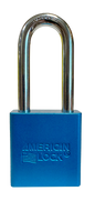 Aluminum Padlock 1-3/4" Body 5/16" Shackle Diameter 2" Shackle Length Blue, Calgary 1