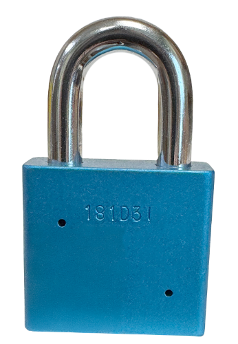Alum Padlock 2" Body 1-1/8" Shackle Length 3/8" Shackle Diameter Blue, Calgary 4