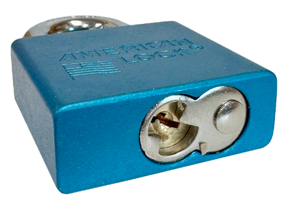 Alum Padlock 2" Body 1-1/8" Shackle Length 3/8" Shackle Diameter Blue, Calgary 5