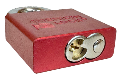 Alum Padlock 2" Body 1-1/8" Shackle Length 3/8" Shackle Diameter Red, Calgary 5