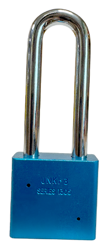 Alum Padlock 2" Body 3" Shackle Length 3/8" Shackle Diameter Blue Calgary 4