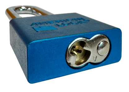 Alum Padlock 2" Body 3" Shackle Length 3/8" Shackle Diameter Blue Calgary 2
