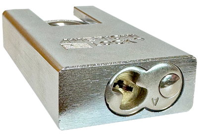 Solid Steel Shroud Padlock 1-3/4" Body 1-1/8" Shackle Length 5/16" Shackle Diameter, Calgary 5