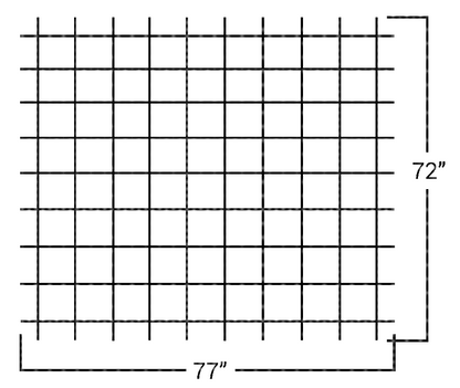 Fixed Commercial Window Bar Panel Size 77"W x 72"H, Black