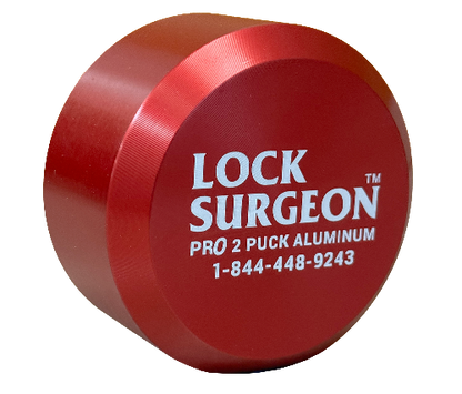 Pro Aluminum Puck Lock, Red, Calgary 1