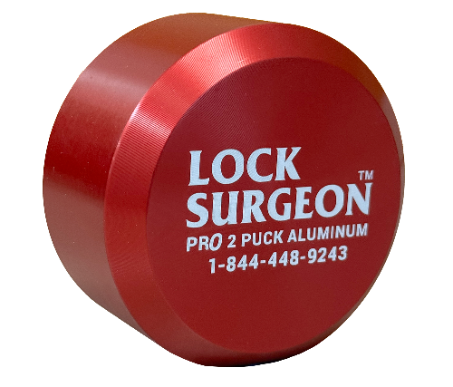 Pro Aluminum Puck Lock, Red, Calgary 1