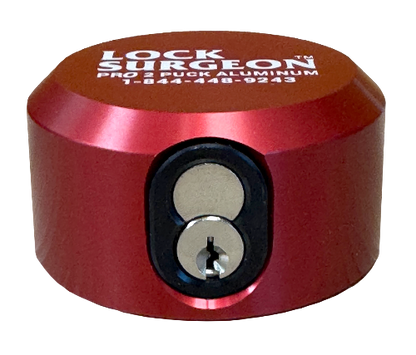 Pro Aluminum Puck Lock, Red, Calgary 4