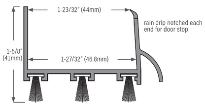 Residential 1-3/4" MoHair Box Sweep Sizing Chart Calgary