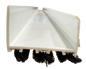 Residential white 1-3/4" x 36" Mo-hair box sweep Calgary 1
