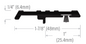 Flat bar astragal with pile insert, 1/4"H, 1-7/8"W, 84"L, Calgary