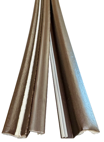 Residential brown single door, kerf weatherstrip Calgary 1