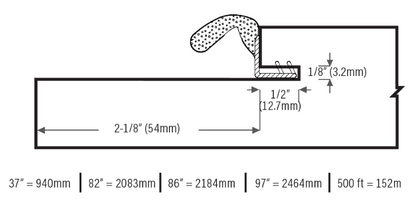 Residential White Single Door Kerf Weatherstrip Calgary Sizing Chart 2