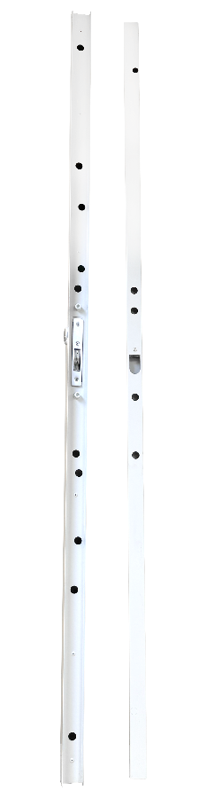 Expandable security gate 76" Locking Post, White 2