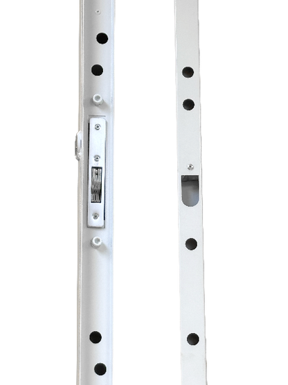 Expandable security gate 76" Locking Post, White 1