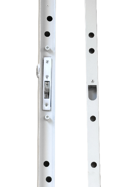 Expandable security gate 76" Locking Post, White 1