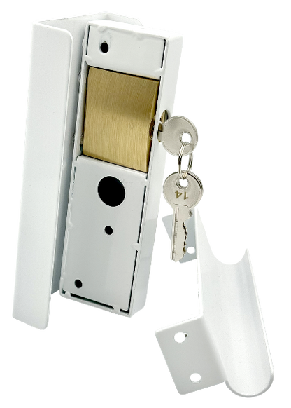 Expandable Gate Slam Lock, White 2