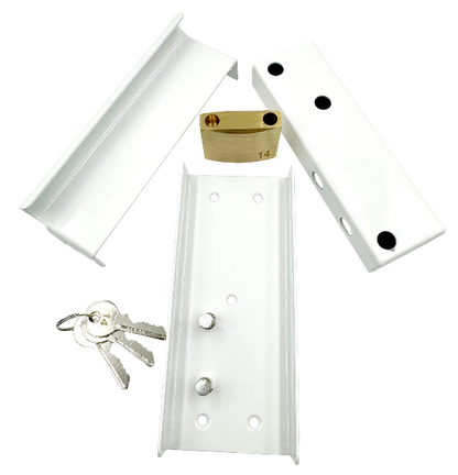 Expandable Gate Slam Lock, White 3