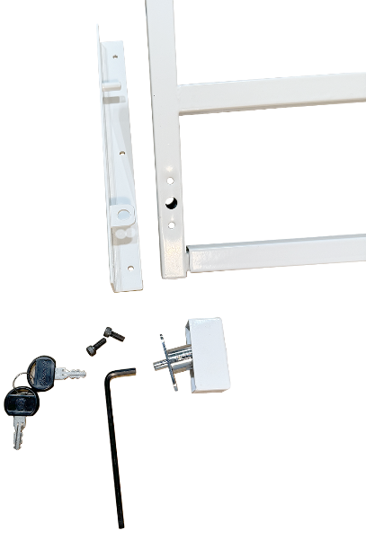 Expandable Residential Window Bar with locking parts