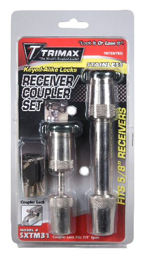Set Of SXT3 (Stainless Steel Receiver Lock, 5/8″ x 2-3/4″ Span) & SXTC1 ( Stainless Steel Coupler Lock, 7/8″ Span) Calgary