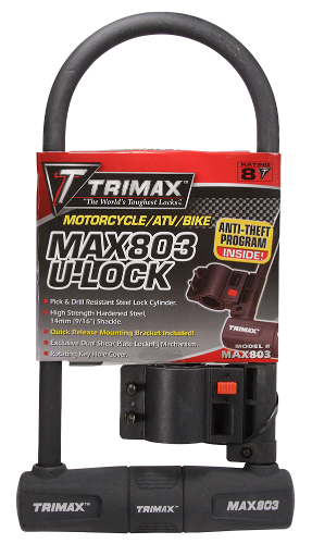 MAX Security U-Shackle Lock, 4-1/2" X 10-1/2" w/ 14mm Shackle Calgary