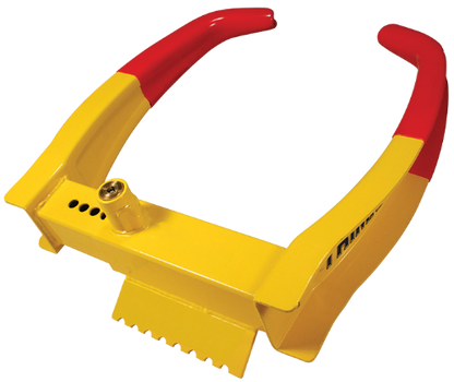 Deluxe Universal Wheel Chock Lock closed 6” Open 11.25” Reach 10.5” Calgary 1