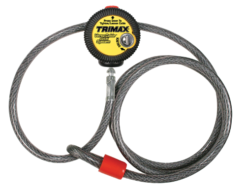 Cable Puck Lock. 6' x 3/8" Steel Cable Calgary 1