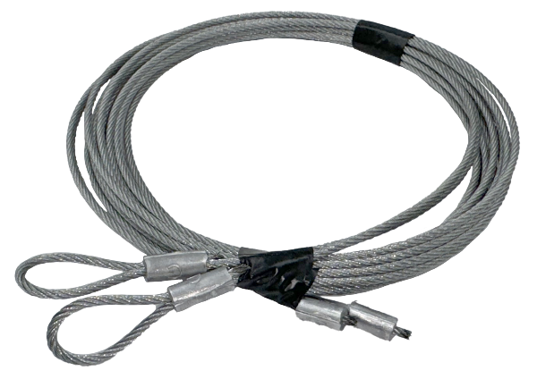 Residential Replacement Garage Door Cable Assembly Set of 2 Pre-made 3/32"x 9'6" For 8' Door 2