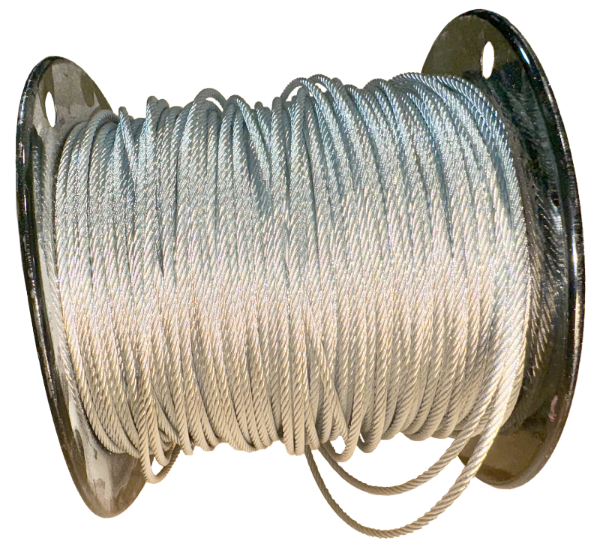 Replacement garage door cable 3/32" raw cable galvanized, refer to manufacturers specifications